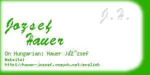 jozsef hauer business card